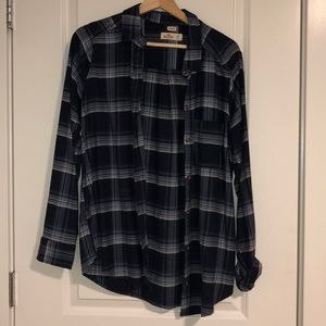 HOLLISTER blue flannel